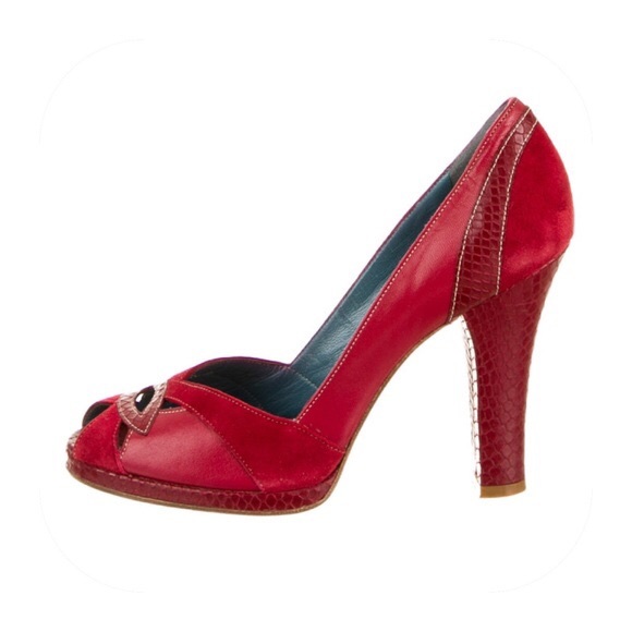 Fabulous Retro Marc Jacobs Peep Toe Heels - Picture 7 of 8